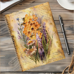 Mignonne aquarelle vintage abeille à miel nid d'ab