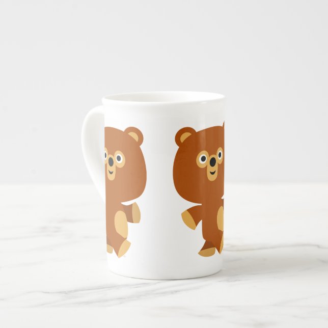Mignonne Assertive Cartographie Ours Chine Mug (Devant gauche)