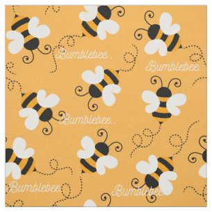 Mignonne bee / Bumblebee tissu motif.