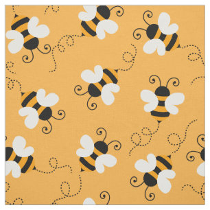Mignonne bee / Bumblebee tissu motif.