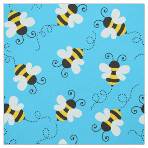 Mignonne bee / Bumblebee tissu motif.