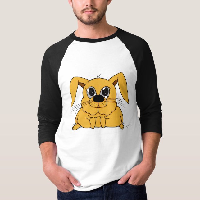 Mignonne Bunny Mens Raglan T-Shirt (Devant)