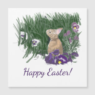 Mignonne Bunny Pâques Souhaits de Vacances Carte m