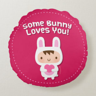 Mignonne Bunny t'aime Coussin de la confession