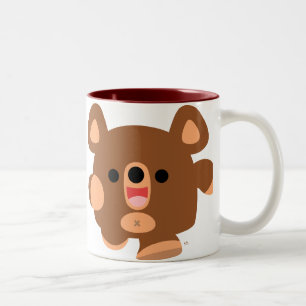 Mignonne caricature Énergétique Ours Mug