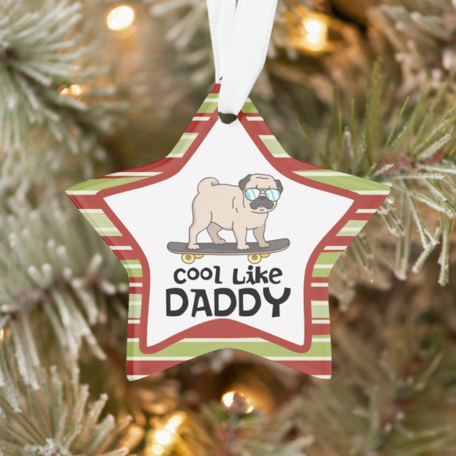 Mignonne Carlin Chien Cool Comme Papa Noël (Arbre)