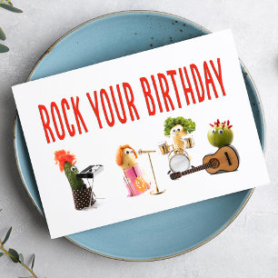 Mignonne carte d'anniversaire rocher vos légumes d
