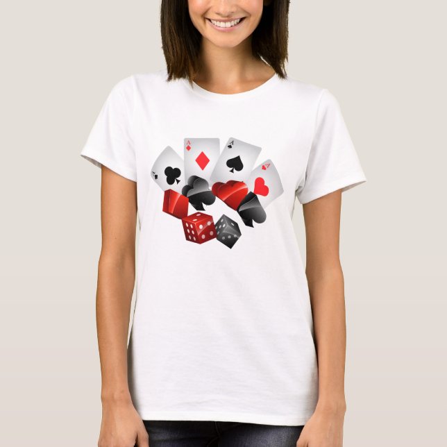 Mignonne Casino T-shirt femme jeu (Devant)