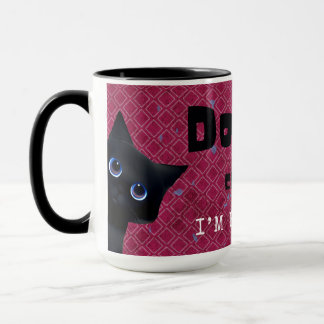 Mignonne Chat Noir Mauvaise Mug de chance