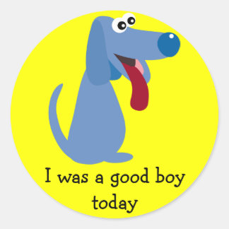 Mignonne Chien Bleu J'Étais Un Bon Garçon Stickers
