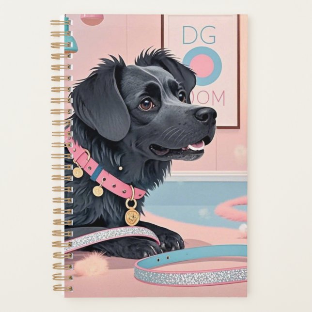 Mignonne chien rose bleu pâle maman chien (Devant)