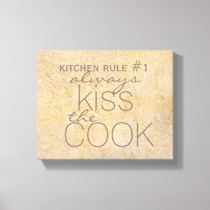 mignonne citation de cuisine toile enveloppé art m