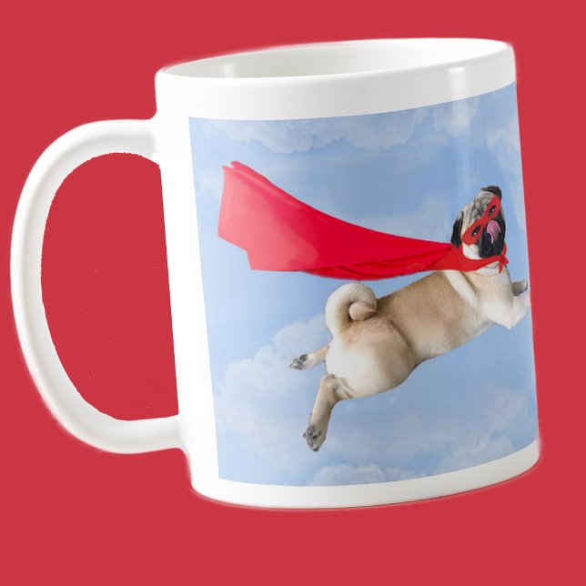 Mignonne Cool Super Chien Biscuit Carlin Mug (Créateur téléchargé)