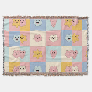 Mignonne couverture en patchwork pastel