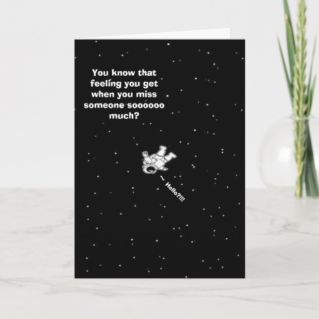 Mignonne Drôle Perdu Sans Vous Manquer Carte (Devant)