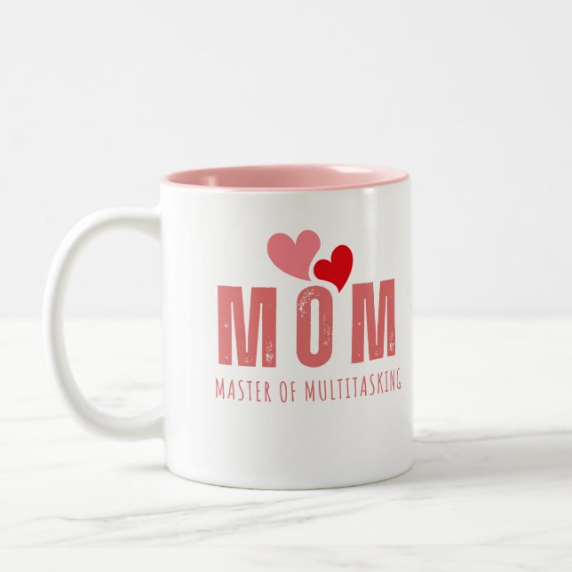 Mignonne et coeur Fête des Mères Café Mug (Gauche)