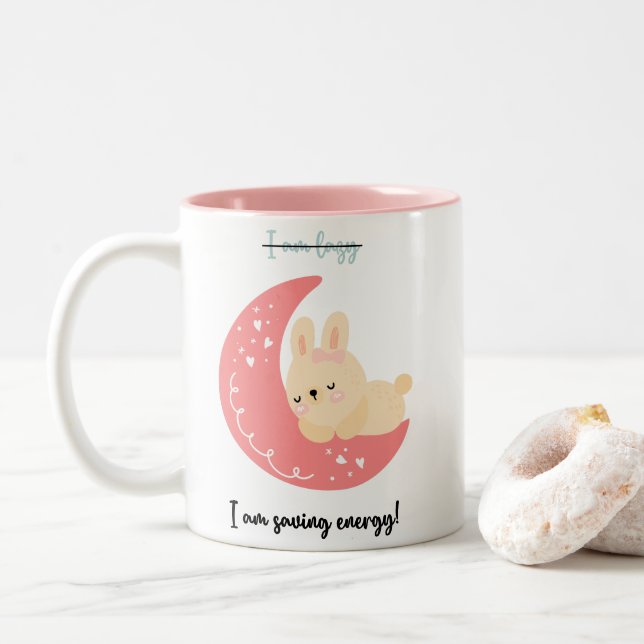 Mignonne Et Drôle Mug | J'Économise De L'Énergie ! (Avec donut)