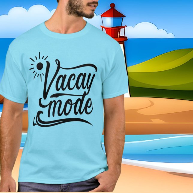 Mignonne été Vacay Mode mots t-shirt (Créateur téléchargé)