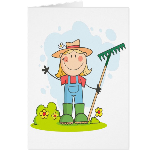 mignonne figure fille jardinier fermier (Devant)