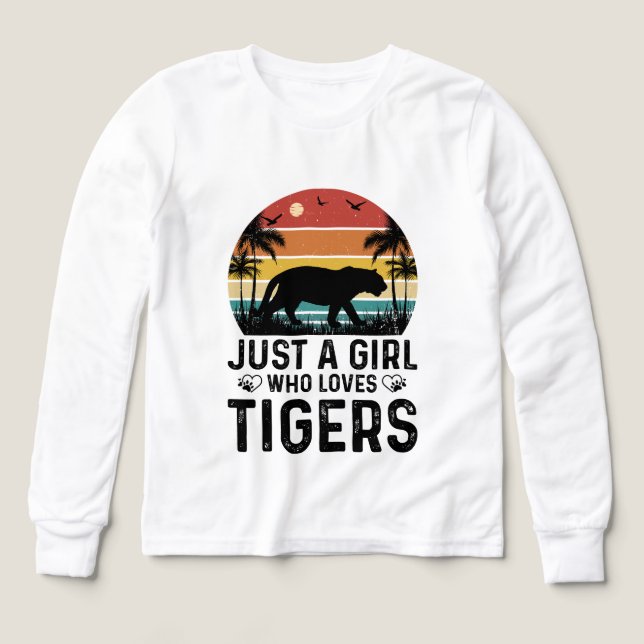 Mignonne fille aime les tigres (Motif recto)