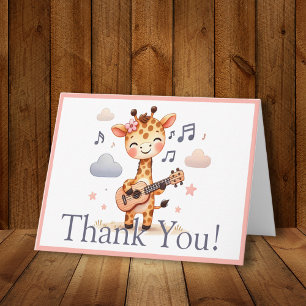 Mignonne Fille Girafe Chic Pastel Musique Art Merc