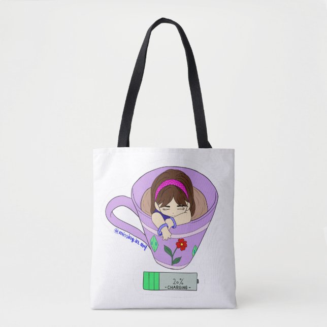 Mignonne fille Kawaii accusée dans un Sac fourre-t (Devant)