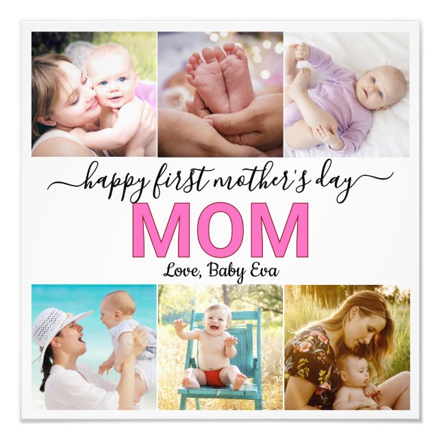 Mignonne First Mother's Day Photo Collage Conserva (Devant)
