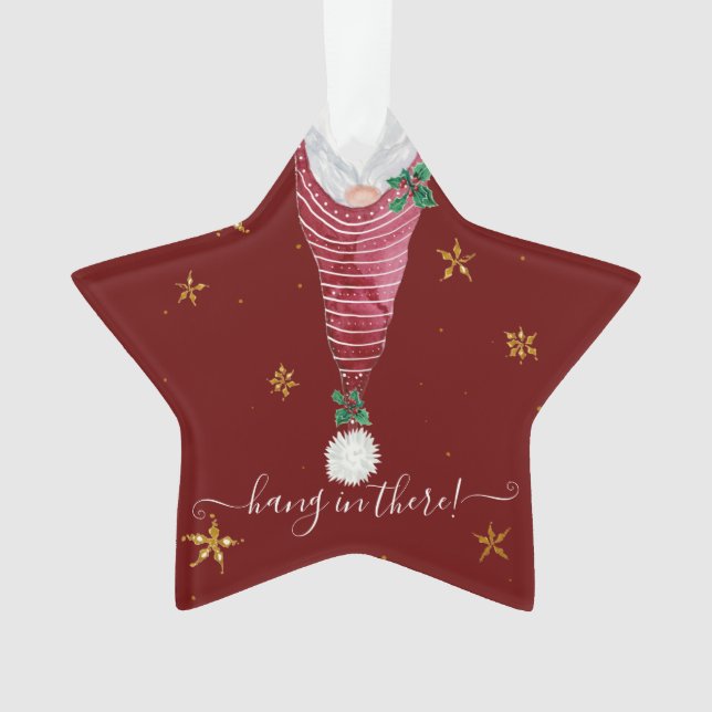 Mignonne Gnome Main de Noël dans There Gold Star H (devant)