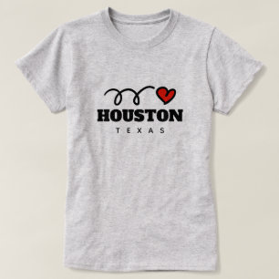Mignonne I heart Houston Texas T-shirt pour femmes