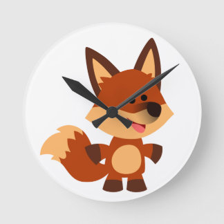 Mignonne Innocent Cartographie Fox Horloge murale