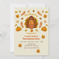 Mignonne invitation de Turquie Thanksgiving