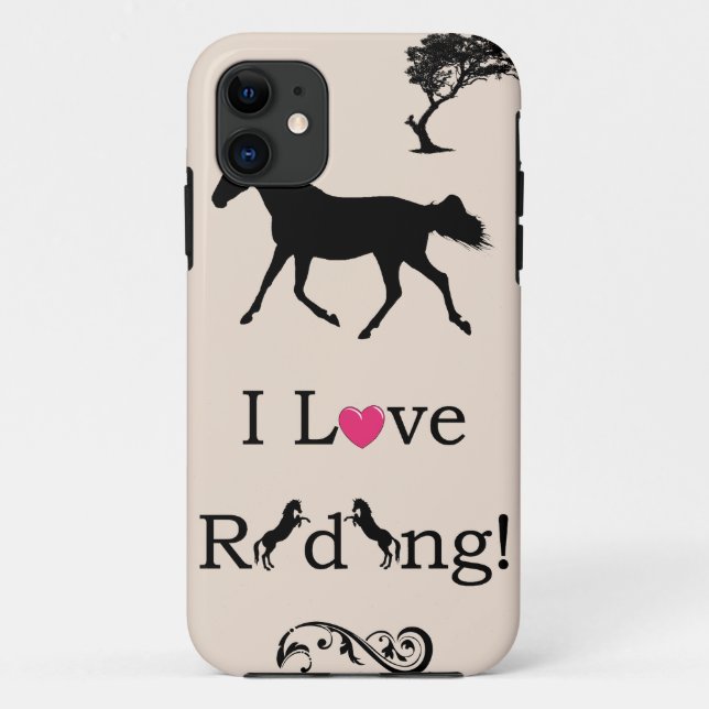 Mignonne J'Aime Faire Le Tour ! Coque équestre iPh (Dos)