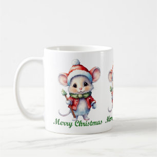 Mignonne Joyeuse Souris de Noël Mug