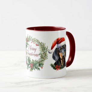 Mignonne Joyeux Chien de Noël Mug