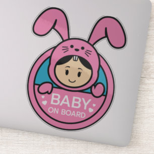 Mignonne lapin - Bébé à bord Sticker