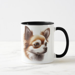 Mignonne longue cheveux Chihuahua Chiuppy Mug