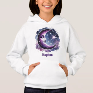 Mignonne lune étoiles ajouter nom enfants filles
