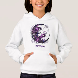Mignonne lune étoiles ajouter nom enfants filles