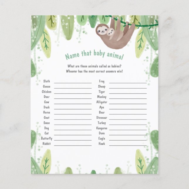 Mignonne maman et bébé paresseux nom du bébé anima (Devant)