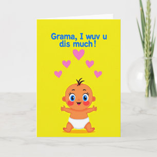 Mignonne Mémé Je T'aime Toi Carte