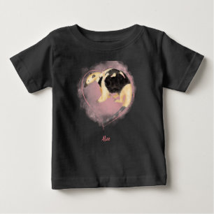 Mignonne mère et bébé tamandua bébé T-shirt (coule