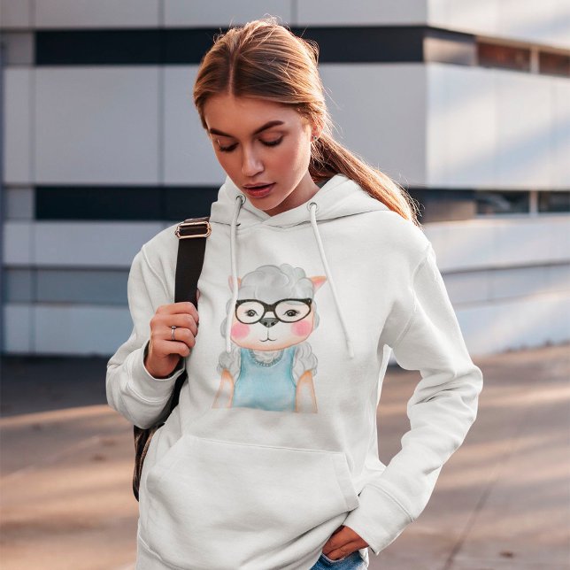 Mignonne Mouton Portant des lunettes Sweat - shirt (Créateur téléchargé)
