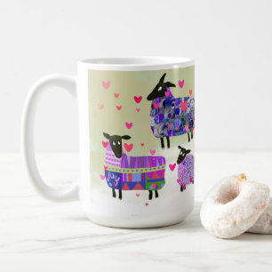 Mignonne mouton Valentine's Day Céramique Mug