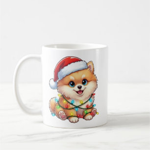 Mignonne Mug de Poméranie de Noël