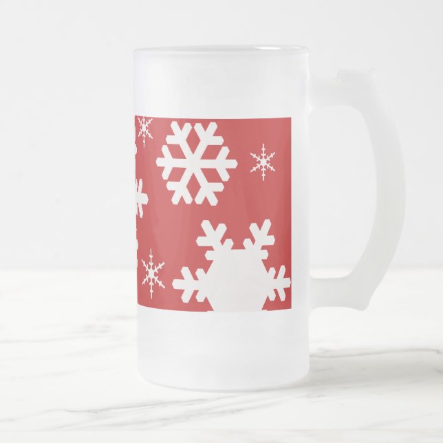 Mignonne Mug en verre dépoli de Noël ! (Droit)