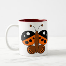 Mignonne Mug Papillon Coloré - Dame Peinte