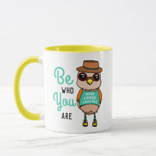 Mignonne Oiseau Motivationnel "Sois qui tu es" Mug