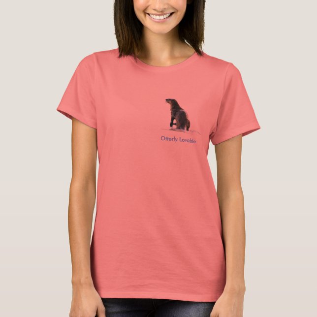 Mignonne OTTER Love Ladies Ringer T-Shirt (Devant)