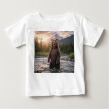 Mignonne ours dans les montagnes Baby T-shirt