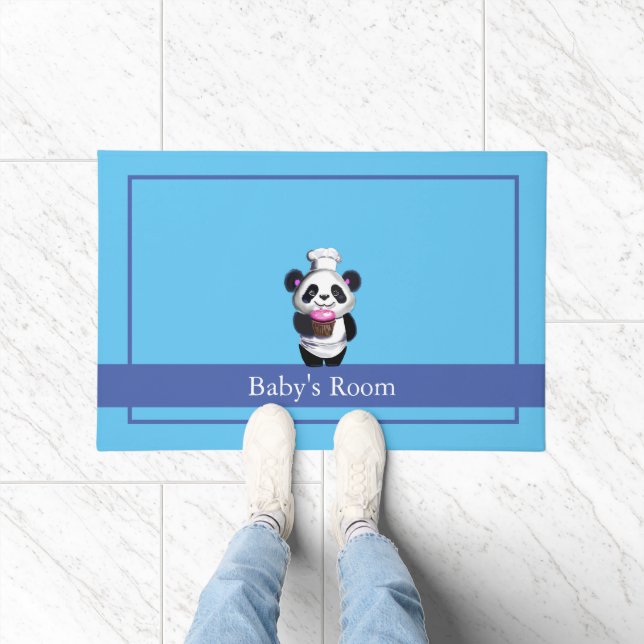 Mignonne Panda Ours Tapis Porte Mat (Intérieur)